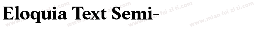 Eloquia Text Semi字体转换